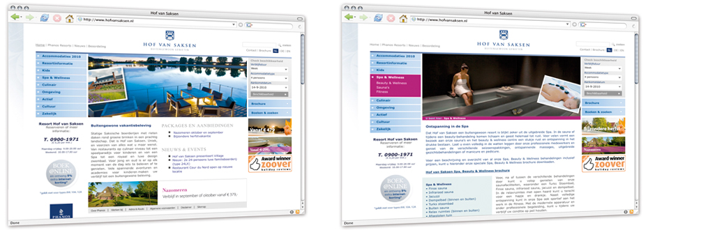 Hof van Saksen  website